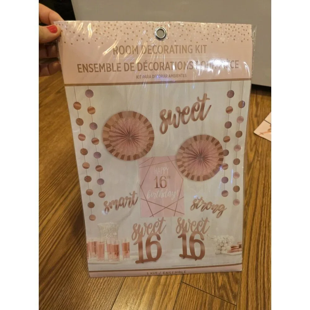 Sweet 16 Party Decorations Birthday Tassel‎ Garland Headband Room Decorating Kit